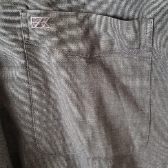 Cutter & Buck 4XB/4TG Long Short Sleeve Green & Black Microcheck Shirt - Picture 5 of 7